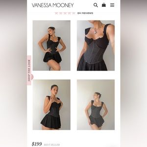 Vanessa Mooney THE ELISABETH ROMPER DRESS black M